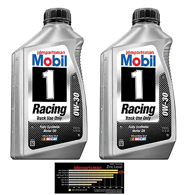 Mobil 1 0W-30 Racing Synthetic ZINC-PHOSPHOROUS Motor Oil - 1 Quart (Pack Of 2) • $46.75