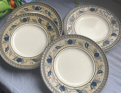 Mikasa Intaglio Arabella Blue Tulips Set Of 4 Small Plates • $14