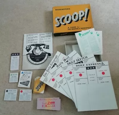 Vintage Scoop! Family Board Game By Waddingtons C1950s. Complete & Instructions  • £7.50