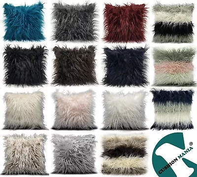 £10.99 • Buy Large Cushion Cover Or Cushions Long Shaggy Faux Fur Cushions 21x21  Or 17x17 