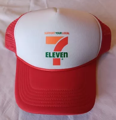 7-Eleven Mesh Snapback Foam Trucker Hat Cap Unbranded Support Your Local 7-11 • $12