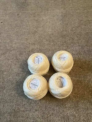Crochet Cotton. 4 Balls Cream. • £4