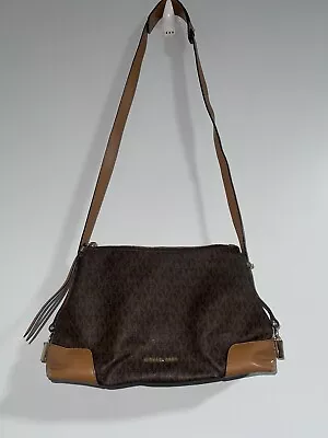 Michael Kors Signature Satchel Bag With Gold Locks Brown • $50