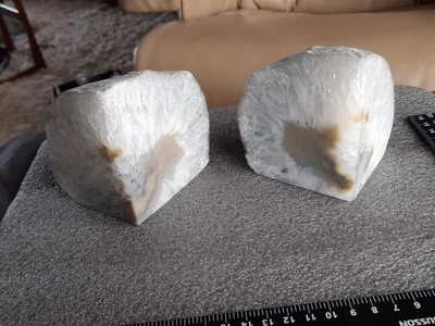 £19.99 • Buy Pair Of Agate Bookends Cut From Same Rock.
