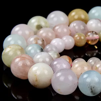 Natural Pink Morganite Pink Beryl A Round 5MM 6MM 8MM 10MM Loose Beads (D374) • $5.49