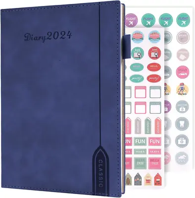 2024 Diary Diary 2024 A5 Page A Day Hardcover Agenda A5 Week To ViewDaily A5 • £7.77