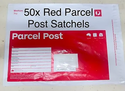 50x AUSPOST 3KG Australia Post Parcel Post Satchel Bag Prepaid Tracking Included • $800