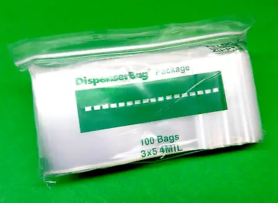 Zippit Bags Reloc 3x5 4mil Zip Seal Lock Reclosable Thick 3  X 5  Baggies 4 Mil • $8.45