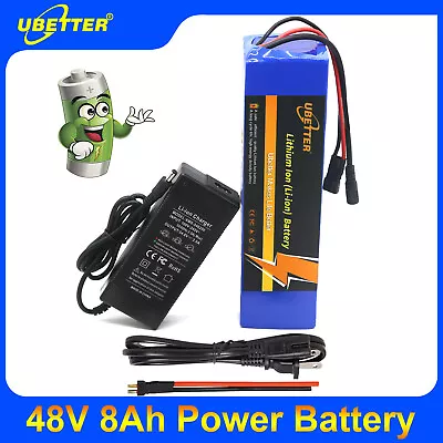 48V 8Ah Lithium Battery Pack For Ebike Bicycle Scooter 2A Charger • $110.49