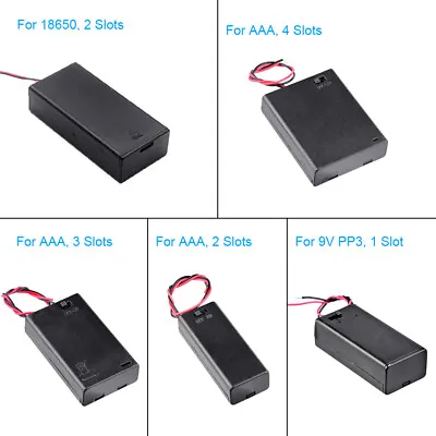 Holder On/Off Switch Box Case 3V 4.5V 6V 7.4V 12V AA AAA 18650 9V PP3 Battery • $4.64
