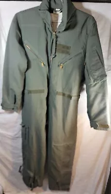 MUSTANG AVIATION COVERALL MAC 10 GREEN MADE W/ KEVLAR FLIGHT SUIT JUMPSUIT VTG 9 • $175.45