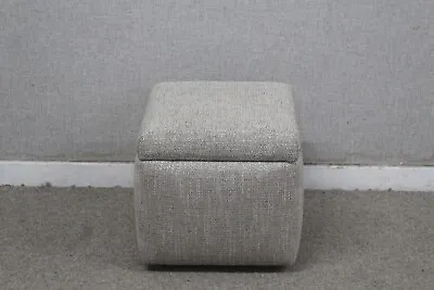 (031) G Plan Arlo Libby Sand Fabric Cubed Ottoman Storage Footstool • £195
