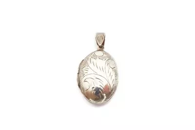 Vintage Sterling Silver 925 Locket Pendant Etched • $25.49