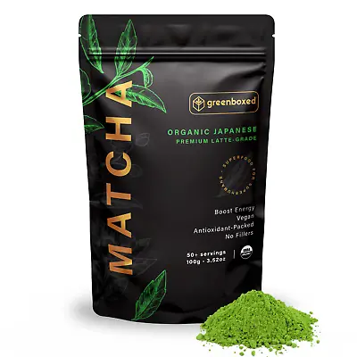 🍵Greenboxed Matcha Green Tea Powder Organic Japanese Premium Latte Grade 100g • $24.95