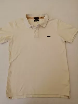 Men's Jack & Jones Panther Polo Shirt Medium Chest 40” Short Sleeves Cream 100%  • £9.99