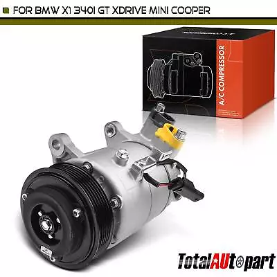 AC Compressor W/ Clutch For BMW X1 340i GT XDrive 440i Gran Coupe Mini Cooper • $147.99