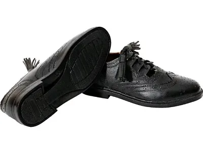 Ghillie Brogues Black Leather Ghillie Brogues Scottish Kilt Shoes UK 6 EU 40 • £37.99