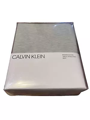 Calvin Klein Modern Cotton Twin XL Fitted Sheet Body Bedding - New  - Gray/Grey • $49