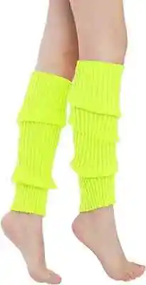  Leg Warmers For Women 80s Ribbed Knit Leg Warmer Custume One Size Fluorescein • $18.21