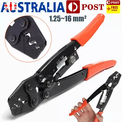 1.25-16mm² Wire Crimper Cable Crimping Plier Terminal Anderson Plug Crimp Plier • $18