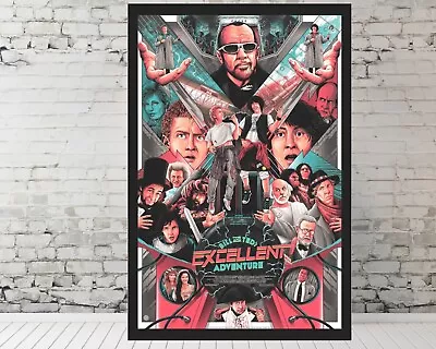 Bill And Ted's Excellent Adventure Movie Poster Keanu Reeves 11x17  Framed • $33.90