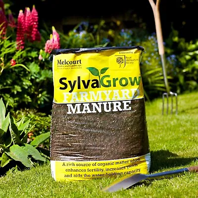 RHS SylvaGrow Farmyard Manure Soil Improver Adds Nutrients RHS Endorsed 50-Litre • £24.99