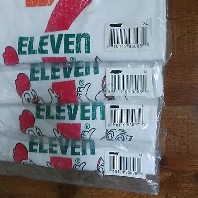 Retro Styled 7-11 Tee Shirt Bundle Of 4 Shirts 50/50 Blend / New Sealed MLXL • $39.99