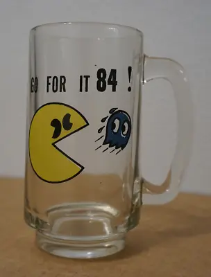 Vintage 1980's Pacman Ms Pacman *** Go For It 84 Mug *** Ultra Rare !!! • $19.99