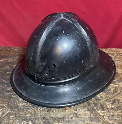 Vintage Black Fire Helmet • $25