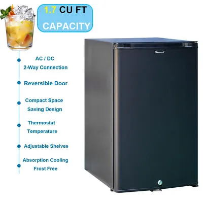 1.7 Cu Ft 2 Way 12V 110V Truck Fridge Camper Cooler Freightliner RV Refrigerator • $298.99