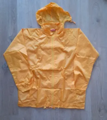 Unisex XL Lightweight  Kagool In A Bag Yellow  Rain Jacket Coat With Hood • £6.49