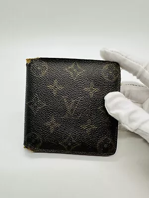 Louis Vuitton Bi Fold Wallet Men Brown Authentic • $31