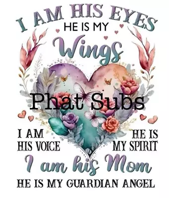 Sublimation Print He Is My Wings Ready To Press Heat Transfer • $4