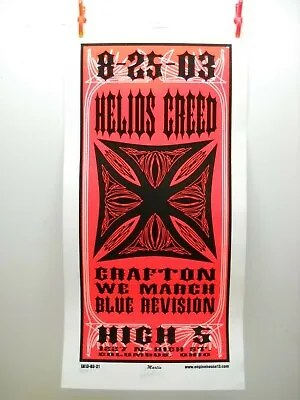 Rock Roll Concert Poster Helios Creed Mike Martin S/N LE 100 Columbus Ohio • $22.46