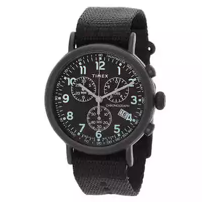 Timex Standard Chrono Chronograph Quartz Black Dial Watch TW2T21200 • $65.95