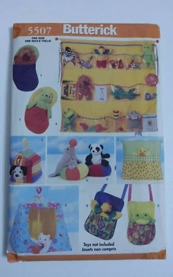 £5 • Buy  Butterick 5507 Bean Bag Animal Pals Accessories Sewing Pattern Uncut
