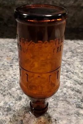 Vintage Brown Glass Medicine Upside Down Bottle CERTO 7.75 . RARE FIND!! • $8.95