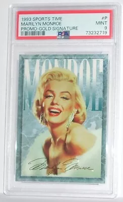 1993 Sports Time Marilyn Monroe P Promo Gold Signature MINT PSA 9 Trading Card • $149.99