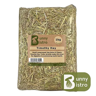 £6.49 • Buy Bunny Bistro 1kg Hay - English Timothy Hay - Natural Rabbit & Guinea Pig Food