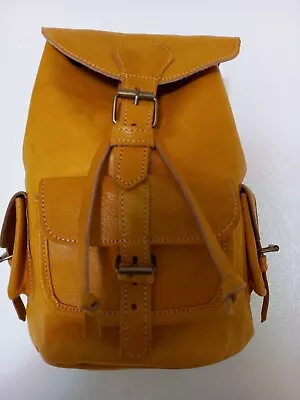 Moroccan Leather Backpack  Mens Backpack Womens Backpack • $76.45