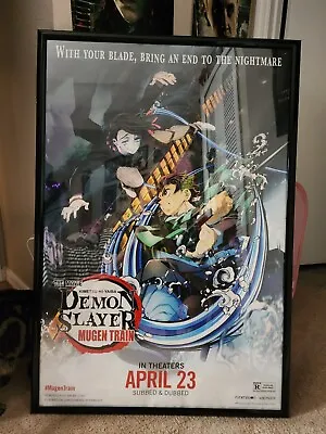 Demon Slayer Mugen Train Authentic Theatrical Movie Poster 27x40 • $100