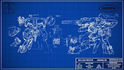 £6.99 • Buy Metal Gear Solid Prototype Rex Blueprint Poster Print T487 |A4 A3 A2 A1 A0|