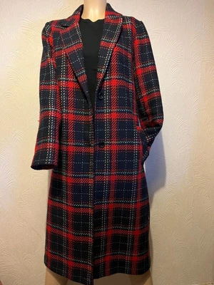 £8.99 • Buy Tartan ~ Plaid ~ Checked Overcoat Fully Lined - UK Size 10