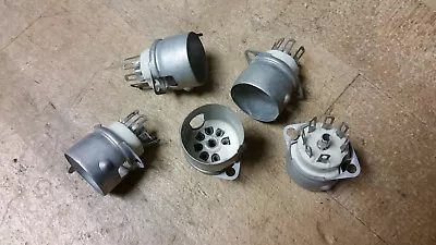 5 New Unused NOS Millen 7 Pin Ceramic Socket 6X4 F/ Old Ham Radio Tube Audio Amp • $5