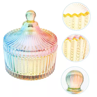 Colorful Crystal Candy Jar With Lid - Wedding Buffet Container-ES • £18.85