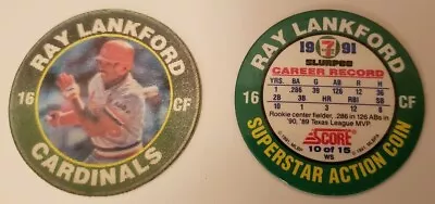 1991 7-11 Slurpee Mideast Coin #10 Ray Lankford Cardinals • $1.99