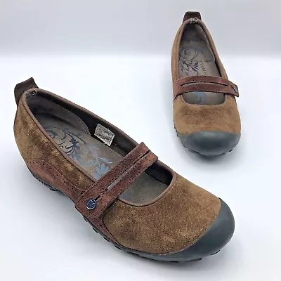 Merrell Plaza Bandeau Cherry Oak Women Brown Leather Mary Jane Shoe Size 8.5  • $34.95