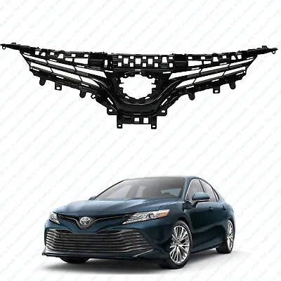 For 2018 2020 Toyota Camry LE XLE Front Bumper Upper Grille Grill Assembly Black • $60.95