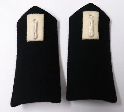 Naval Midshipman No1 Uniform Shoulder Boards Epaulette Black With White Flashes • $50.59