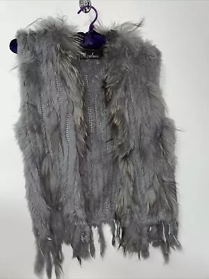 Designer Maclauren Gilet Jacket 100%  Fur Size M/L Rabbit & Marmot • £95